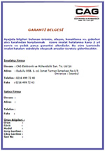 GARANTİ BELGESİ